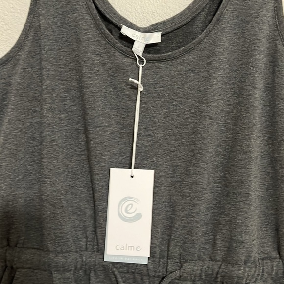 NWT Johnny Was Calme Tank Knit Drawstring Jumpsuit Gray - Picture 3 of 8